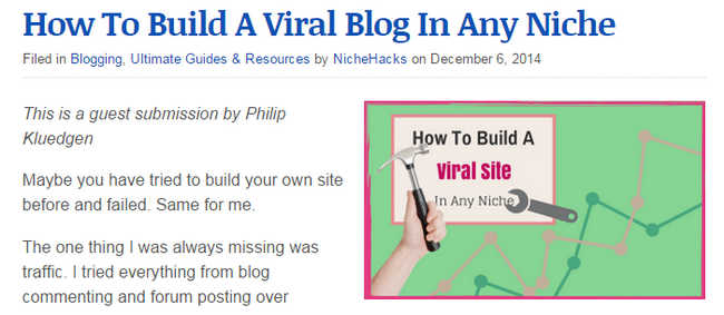 How To Build A Viral Blog In Any Niche